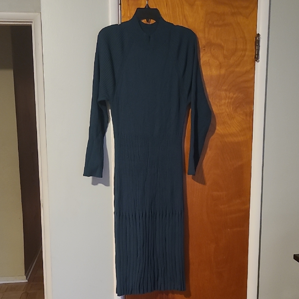 Banana Republic Deep Blue Long Sleeve Dress